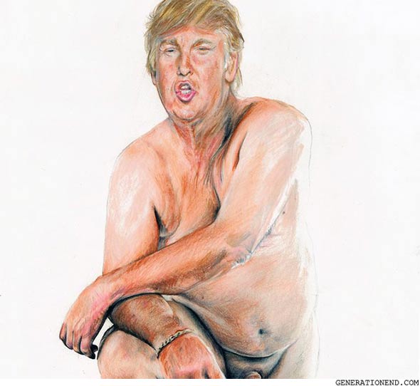 Donald Trump love story - painting by Illma Gore