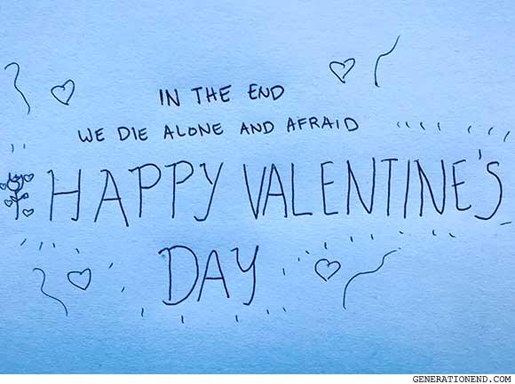 happy valentines loneliness sketch