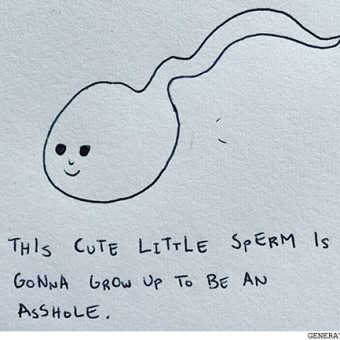 this cute little sperm is gonna grow up