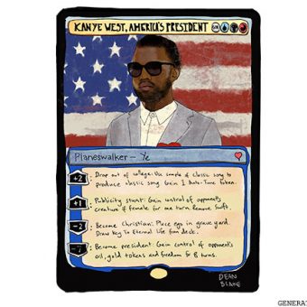 kanye west for president magic the gathering card
